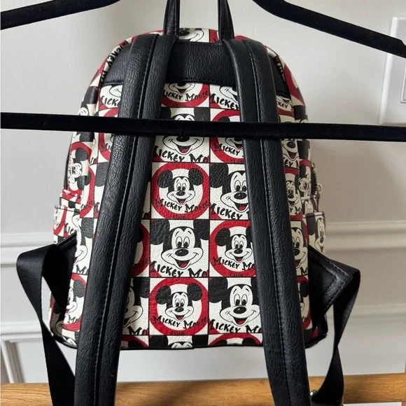 Loungefly Disney Parks Mickey Mouse Club Mini Backpack - Like New- Black & White - Picture 13 of 14